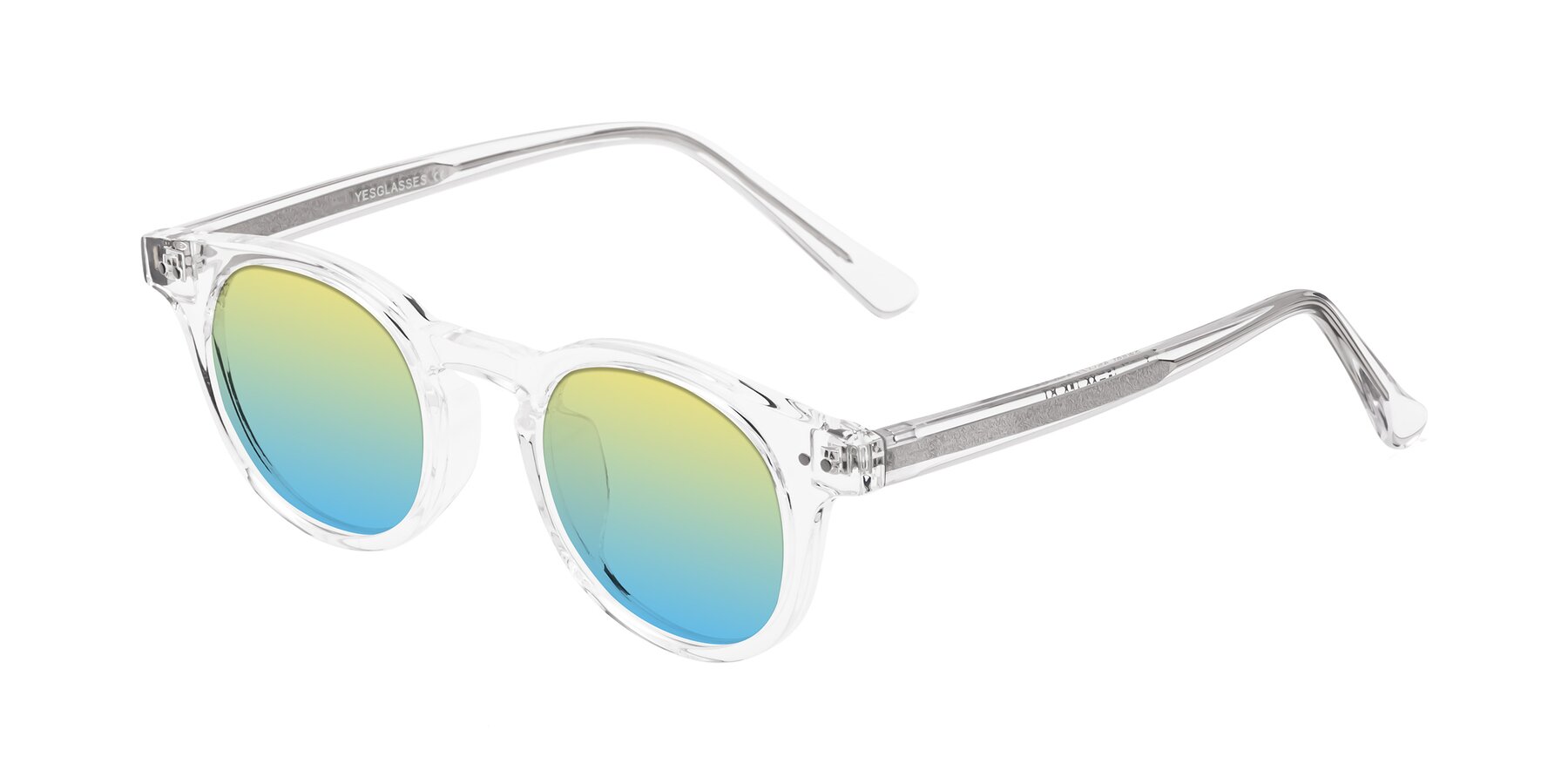 Angle of Sweet in Clear with Yellow / Blue Gradient Lenses