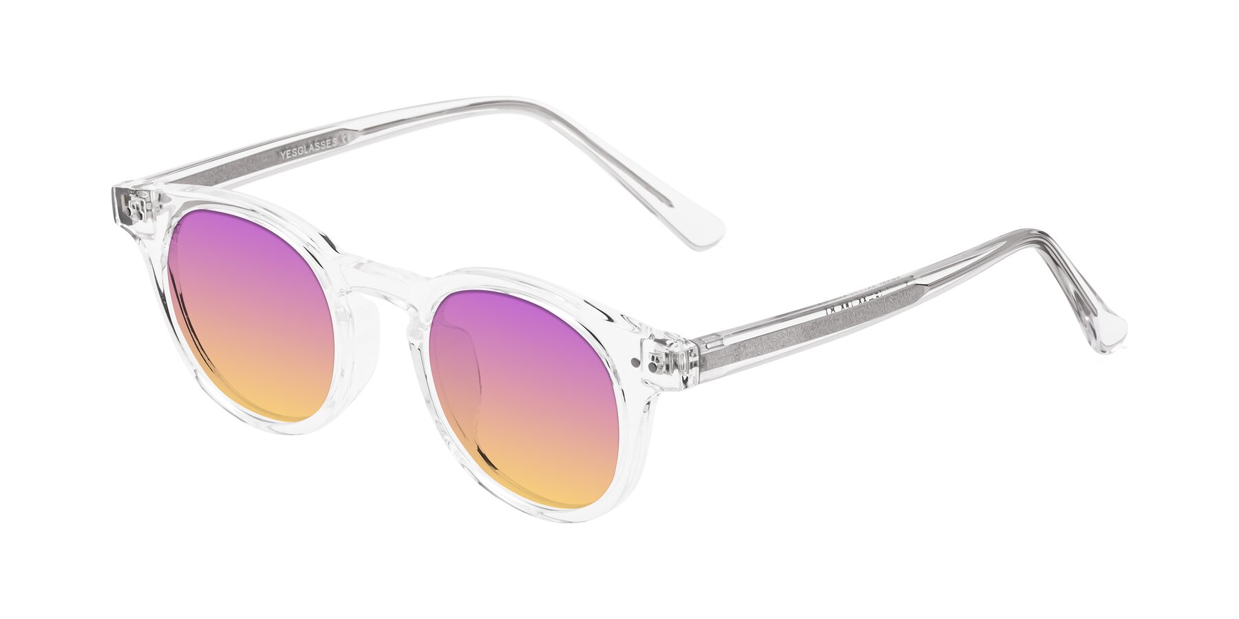 Angle of Sweet in Clear with Purple / Yellow Gradient Lenses