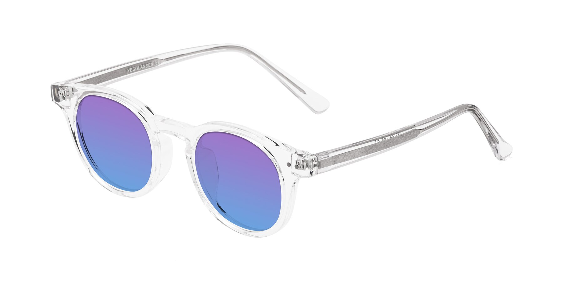 Angle of Sweet in Clear with Purple / Blue Gradient Lenses