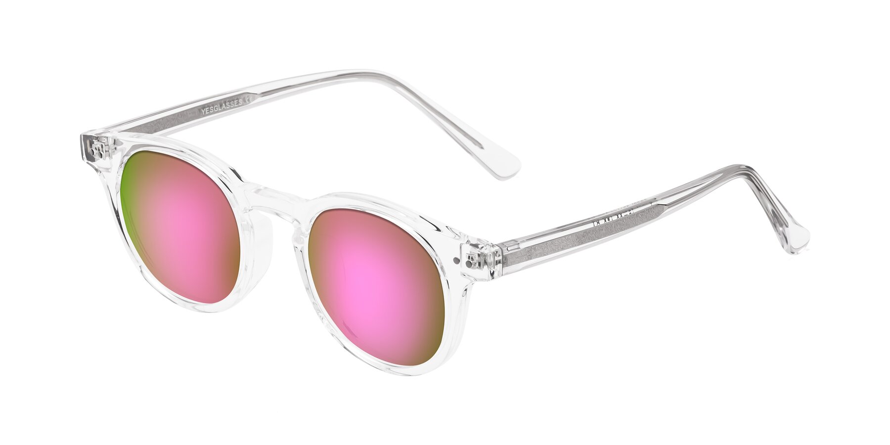 Angle of Sweet in Clear with Pink Mirrored Lenses