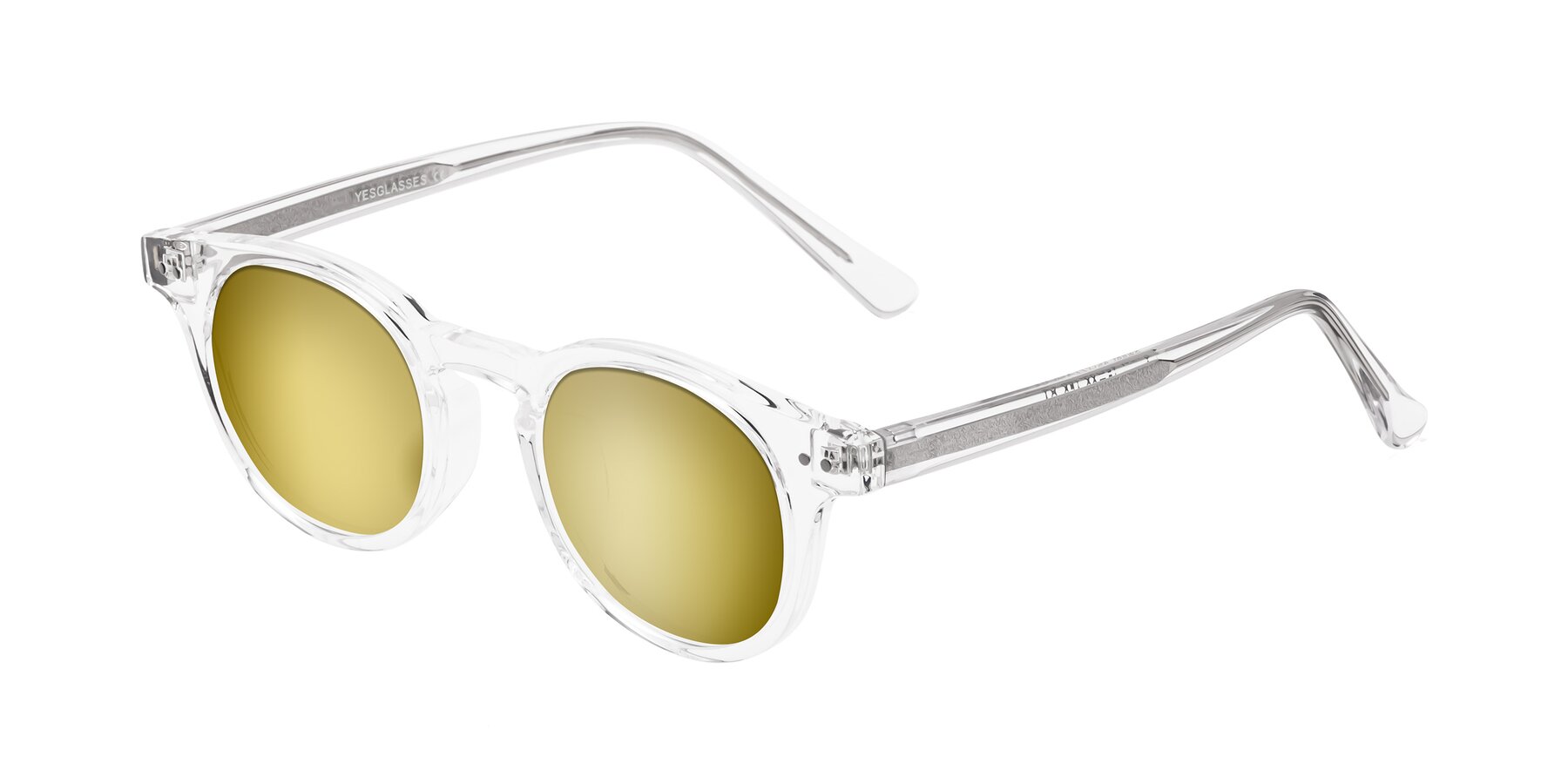 Angle of Sweet in Clear with Gold Mirrored Lenses