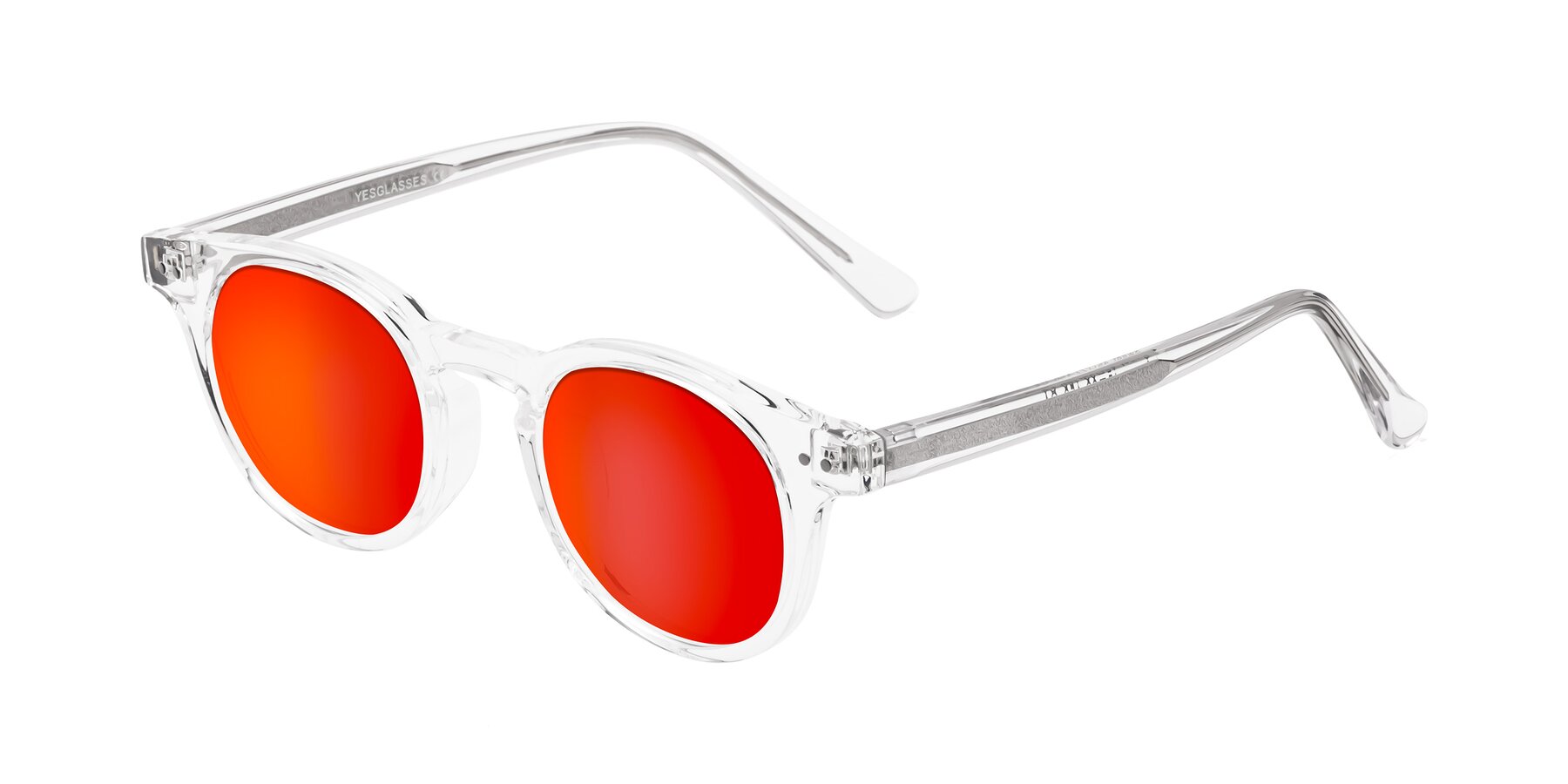 Angle of Sweet in Clear with Red Gold Mirrored Lenses