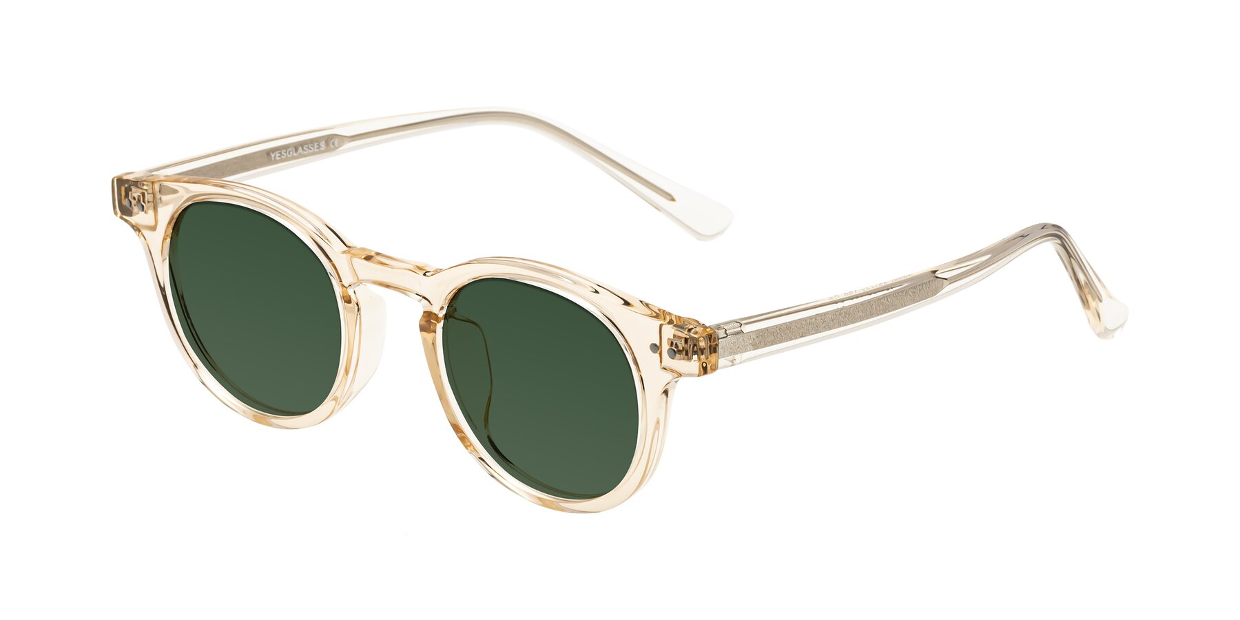 Angle of Sweet in Champagne with Green Tinted Lenses