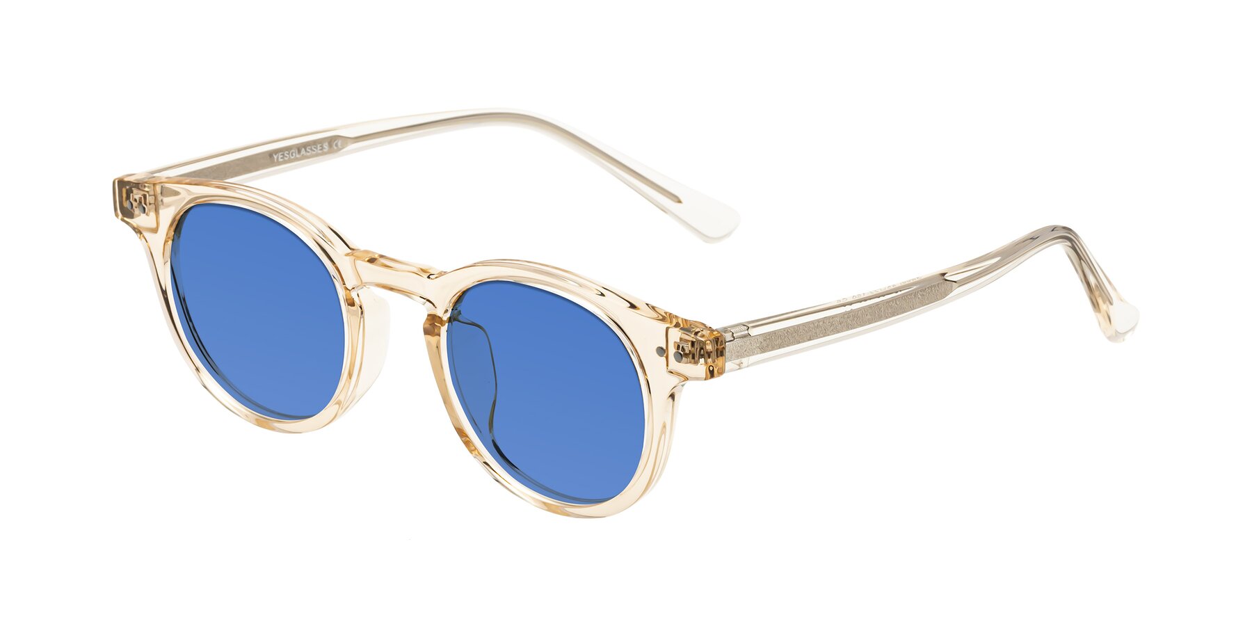 Angle of Sweet in Champagne with Blue Tinted Lenses