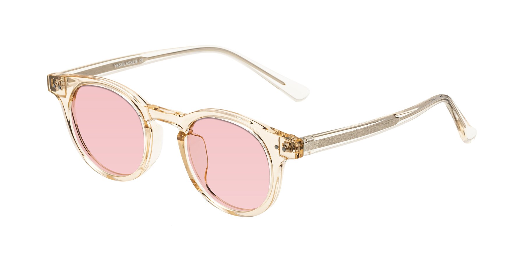 Angle of Sweet in Champagne with Light Garnet Tinted Lenses