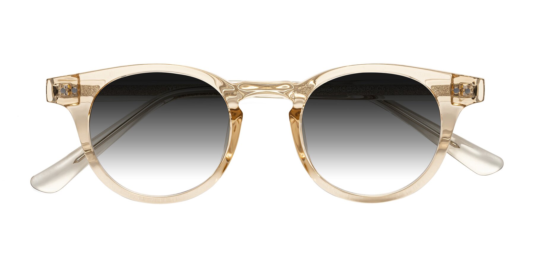 Folded Front of Sweet in Champagne with Gray Gradient Lenses