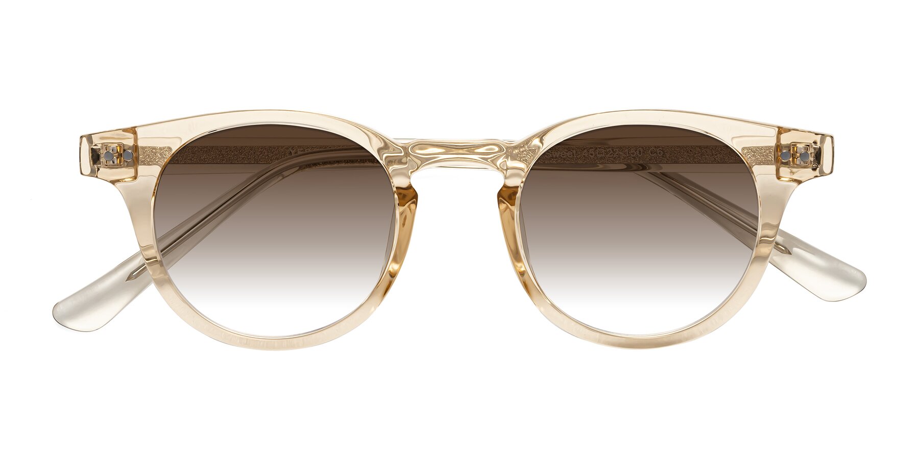 Folded Front of Sweet in Champagne with Brown Gradient Lenses