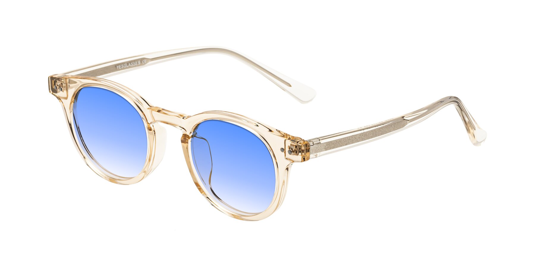 Angle of Sweet in Champagne with Blue Gradient Lenses