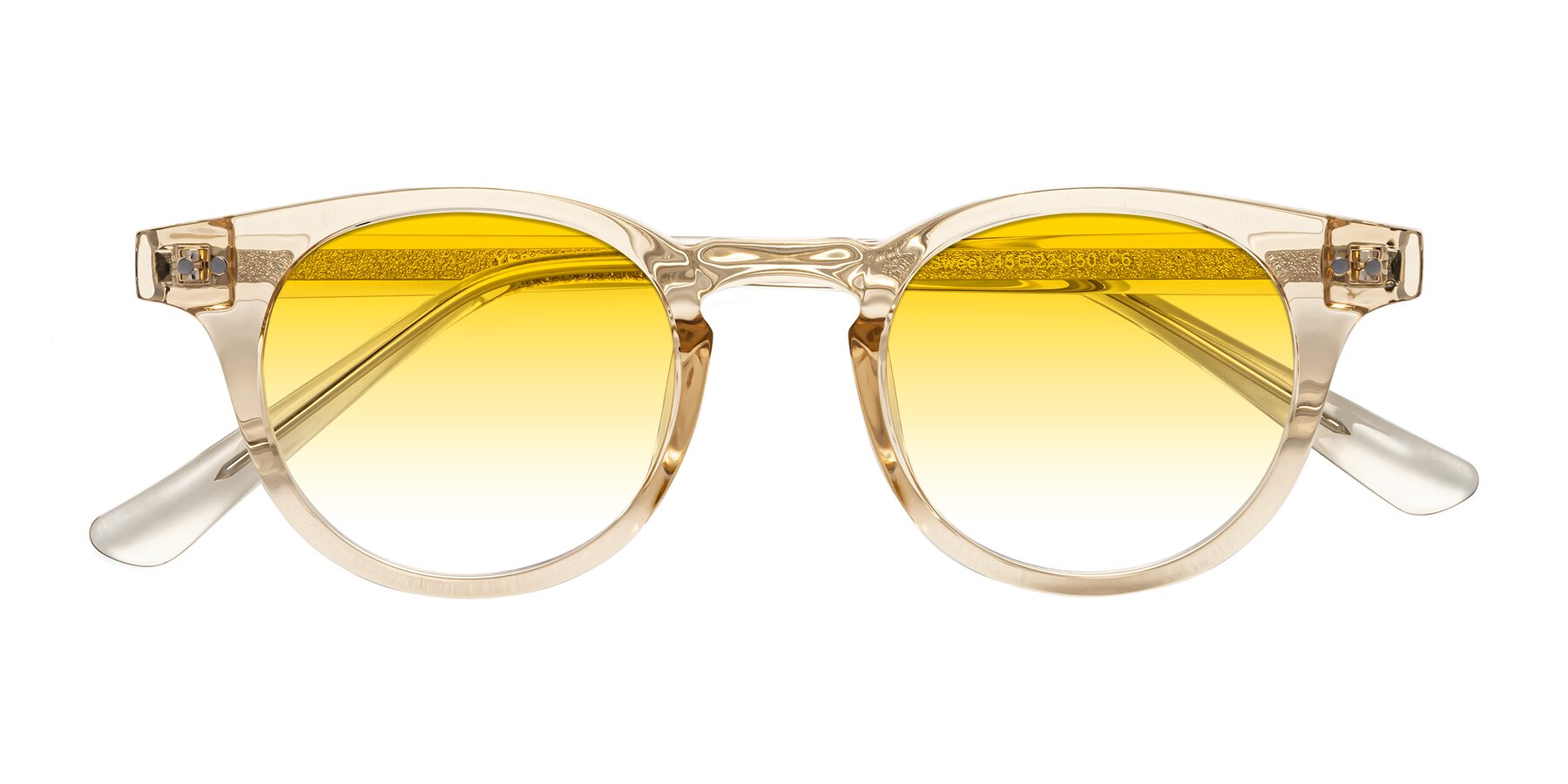 Folded Front of Sweet in Champagne with Yellow Gradient Lenses