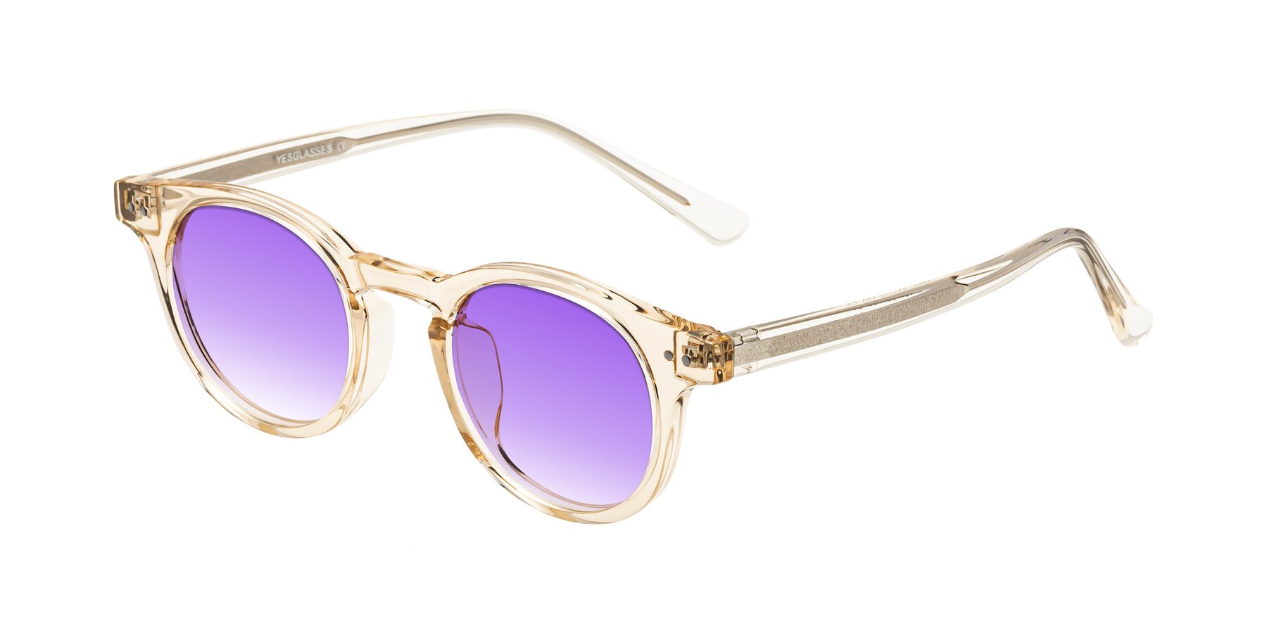 Angle of Sweet in Champagne with Purple Gradient Lenses