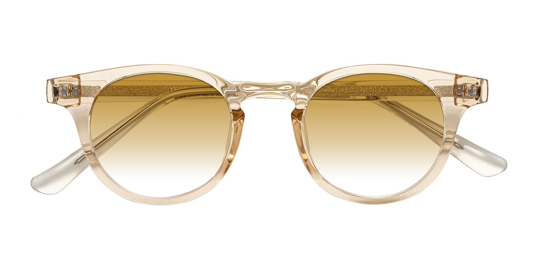 Folded Front of Sweet in Champagne with Champagne Gradient Lenses