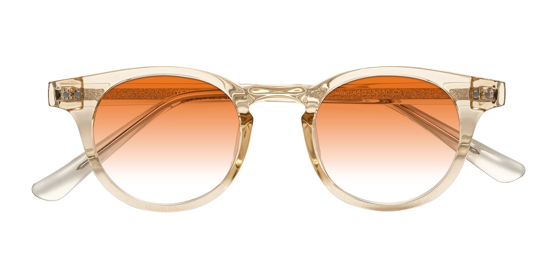 Folded Front of Sweet in Champagne with Orange Gradient Lenses