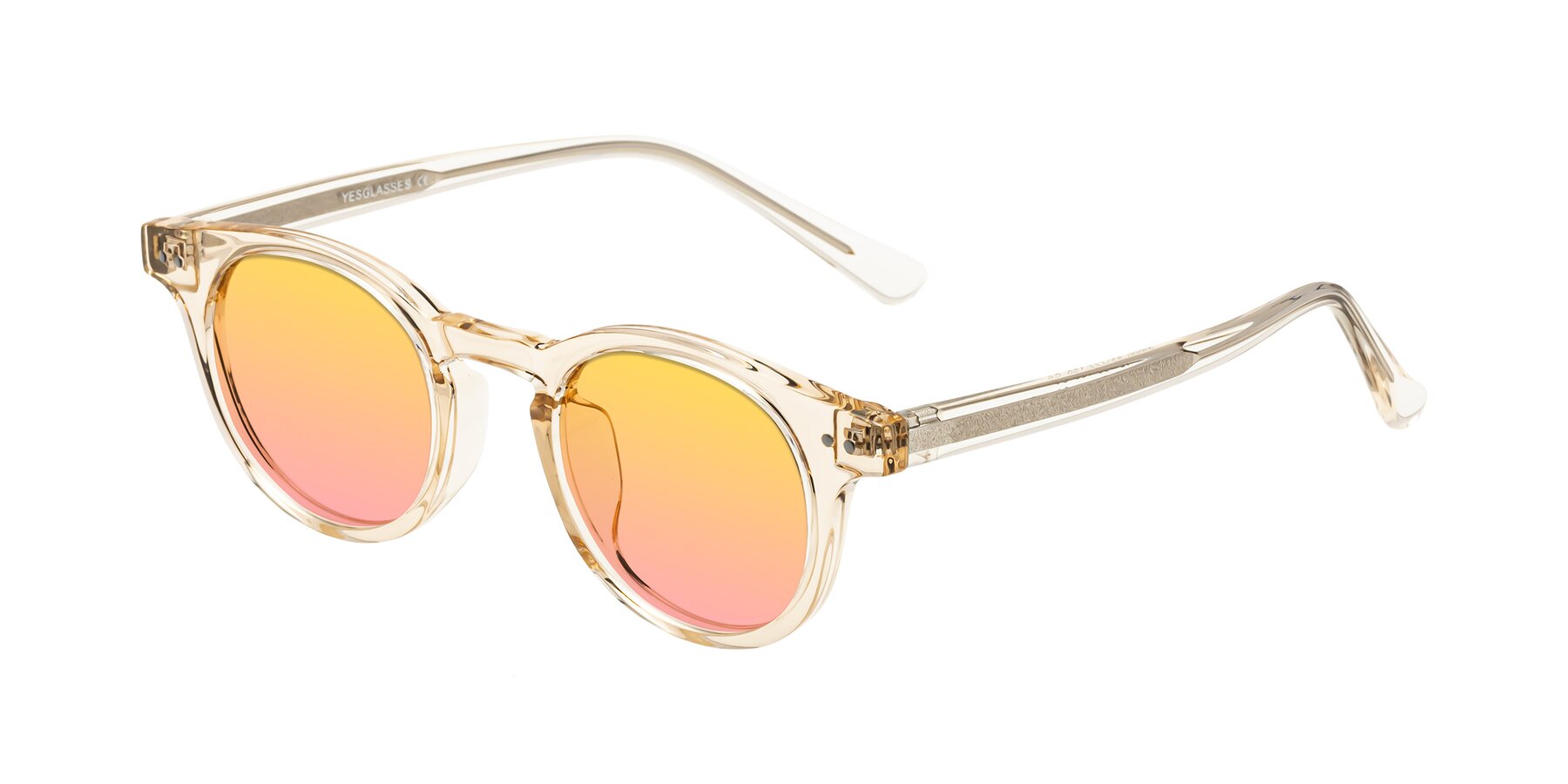 Angle of Sweet in Champagne with Yellow / Pink Gradient Lenses