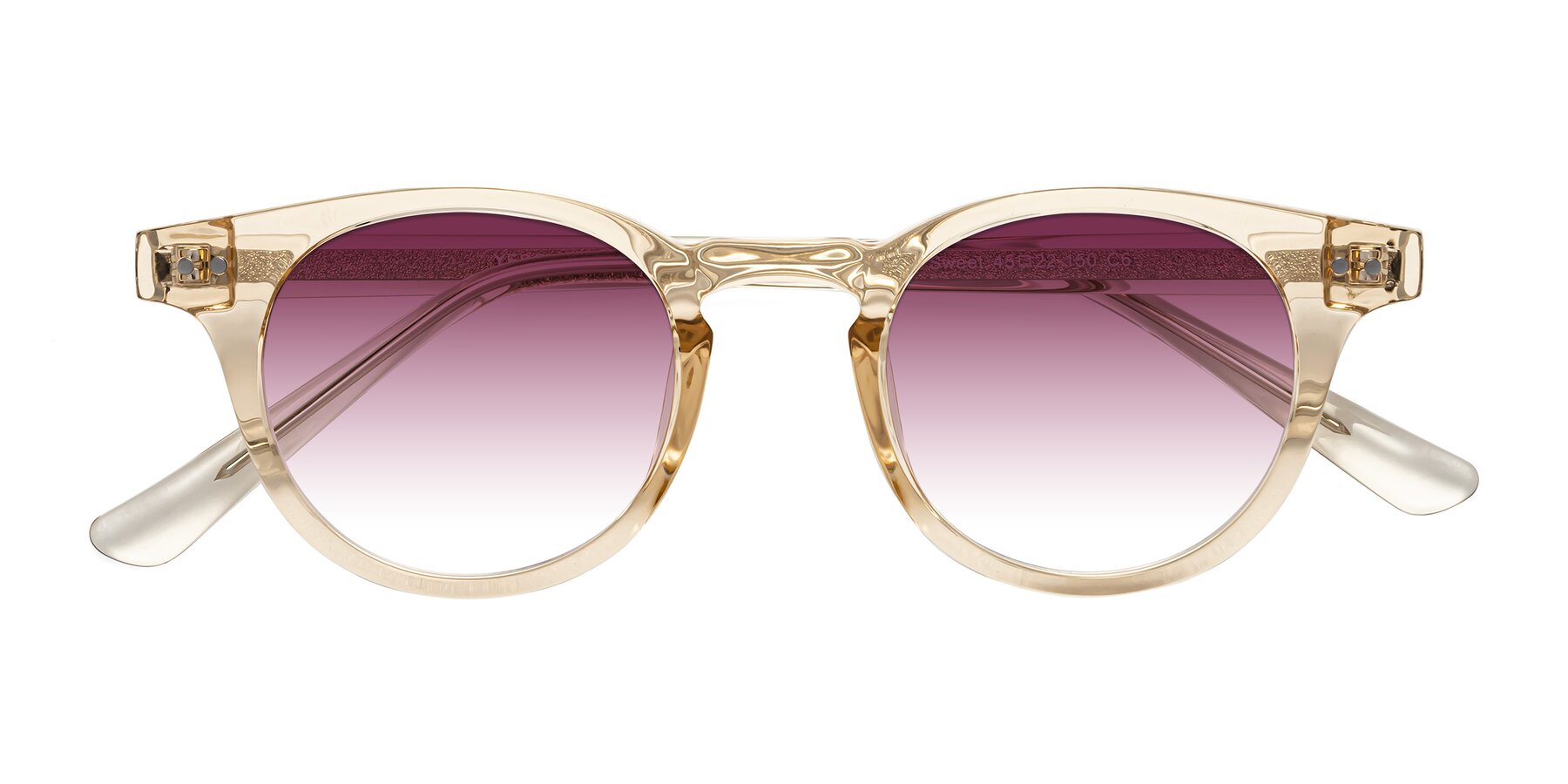 Folded Front of Sweet in Champagne with Wine Gradient Lenses