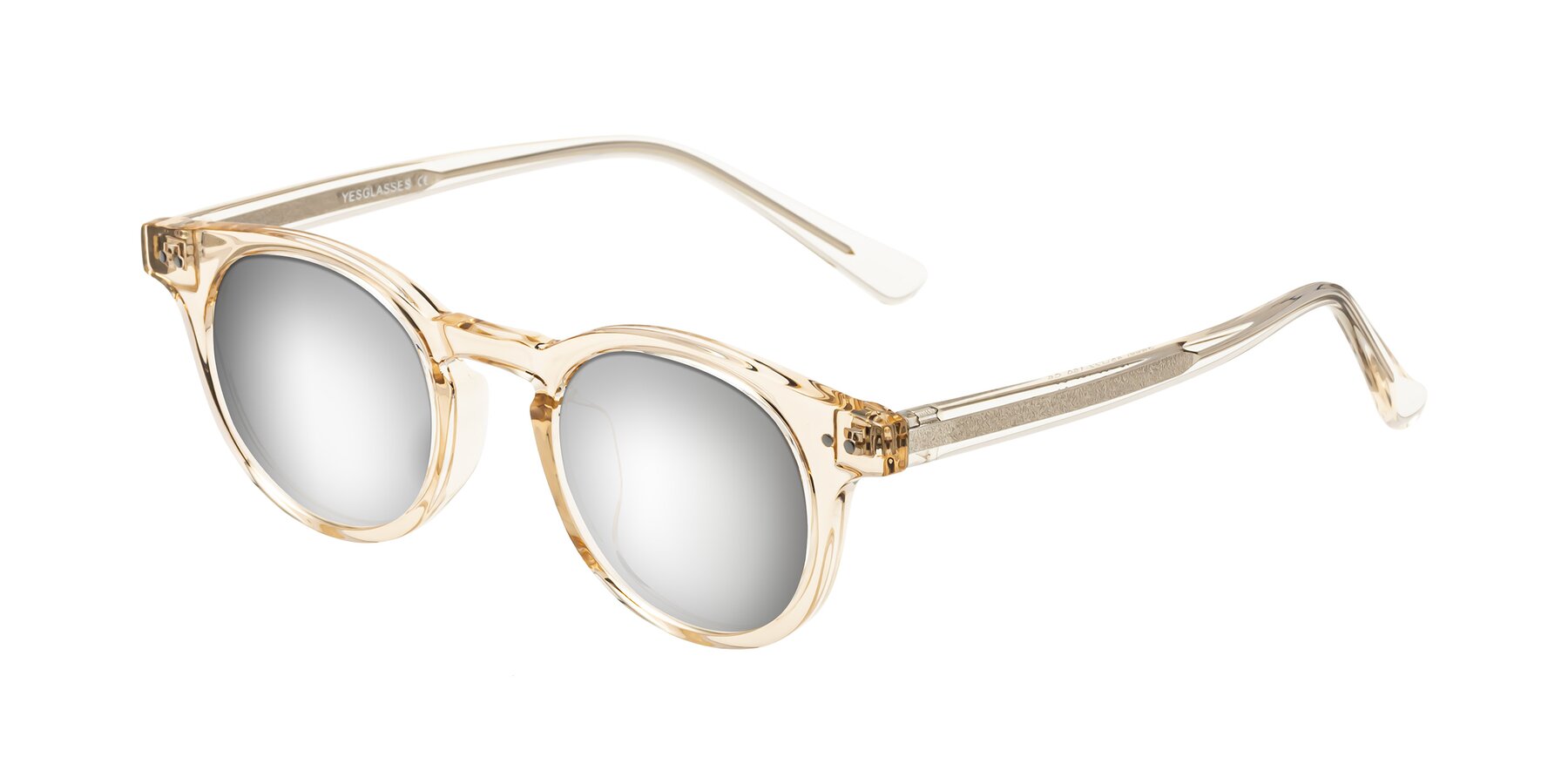 Angle of Sweet in Champagne with Silver Mirrored Lenses