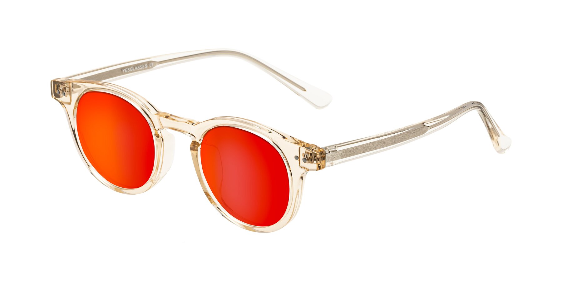 Angle of Sweet in Champagne with Red Gold Mirrored Lenses