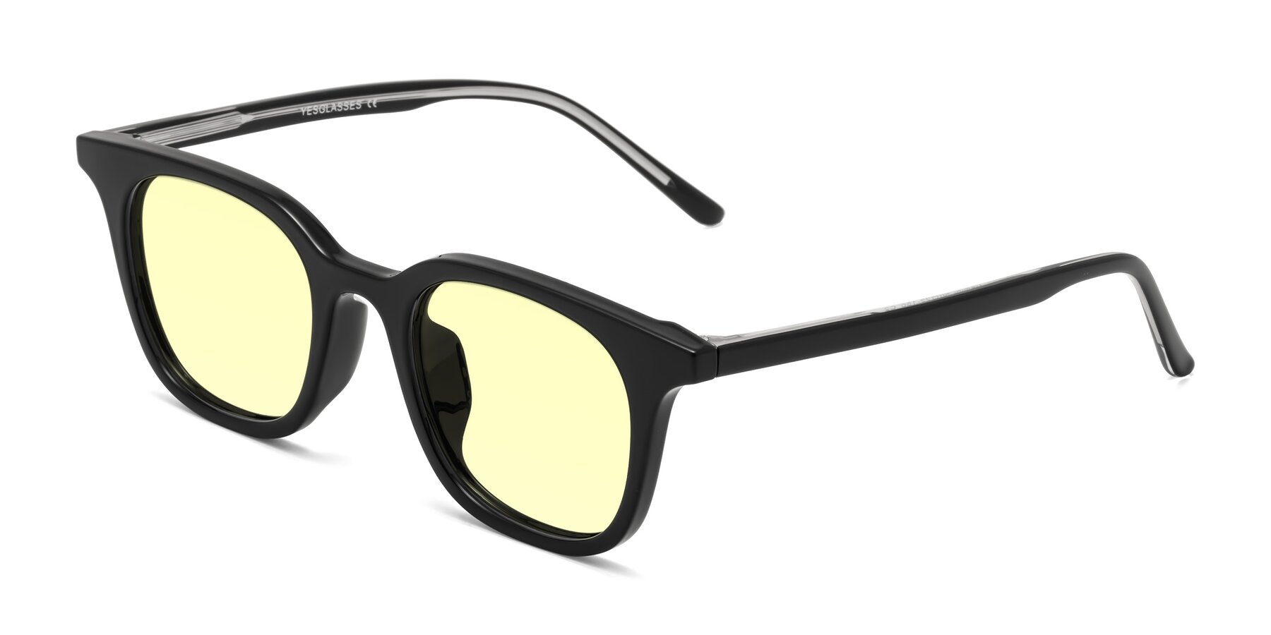 Angle of Gemini in Black with Light Yellow Tinted Lenses