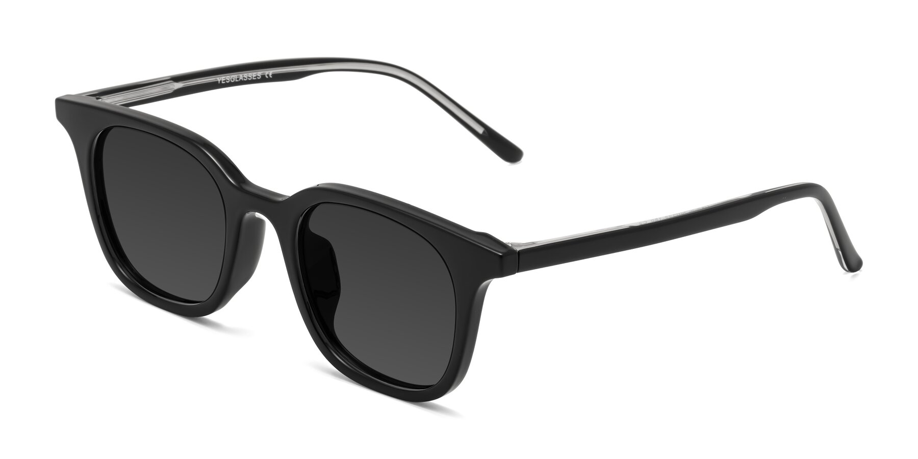 Angle of Gemini in Black with Gray Tinted Lenses