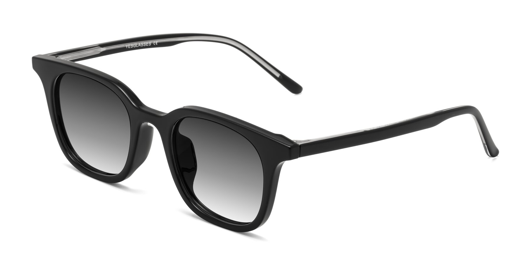 Angle of Gemini in Black with Gray Gradient Lenses