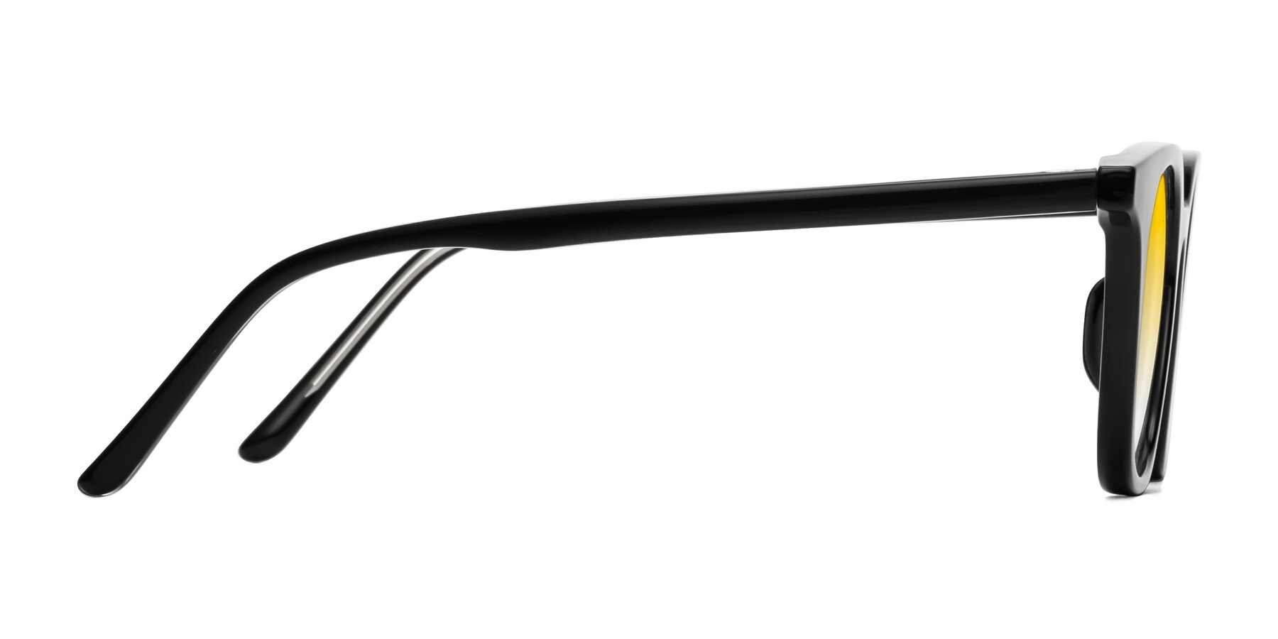 Side of Gemini in Black with Yellow Gradient Lenses