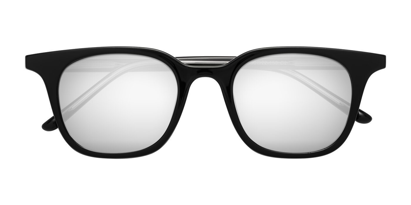 Gemini - Black Flash Mirrored Sunglasses