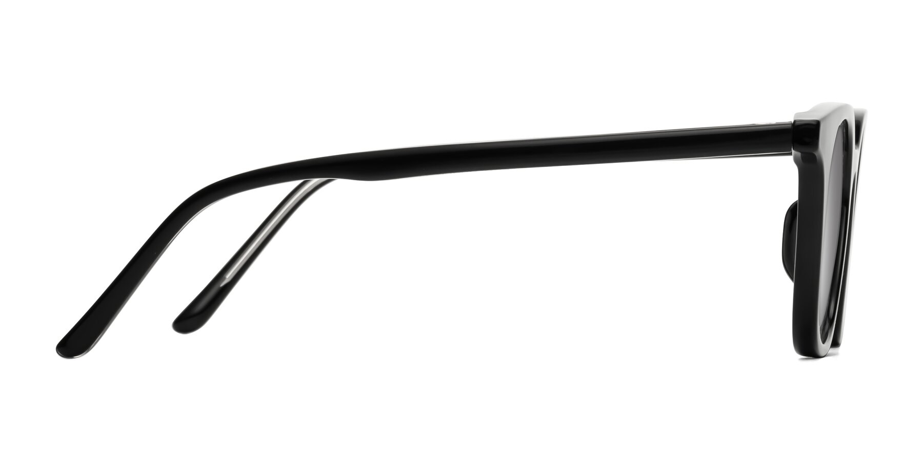Side of Gemini in Black with Silver Mirrored Lenses