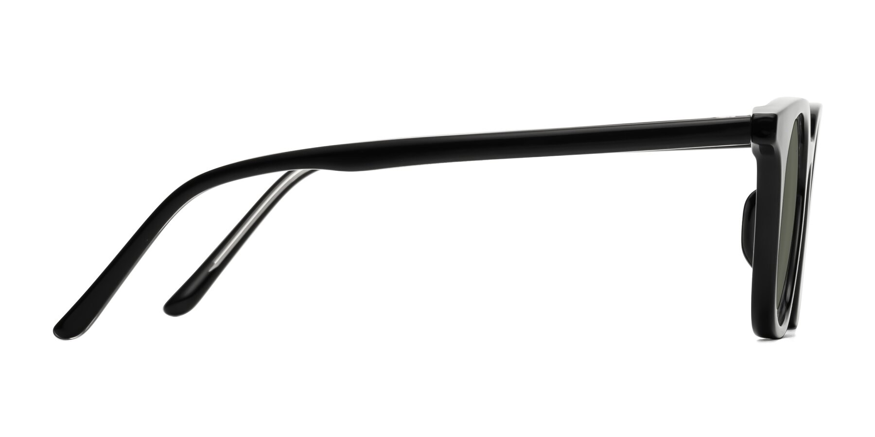 Side of Gemini in Black with Gray Polarized Lenses