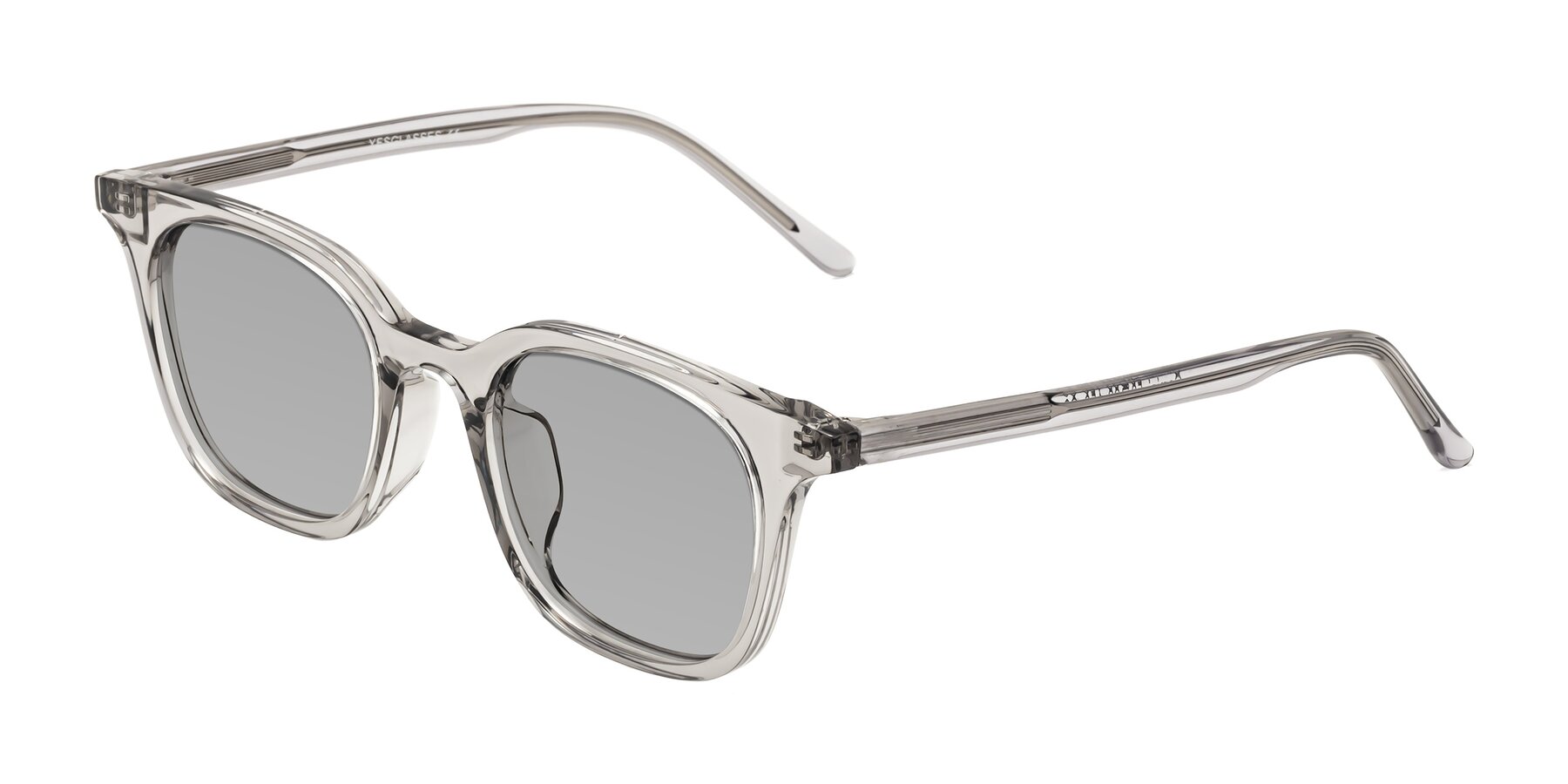 Angle of Gemini in Translucent Gray with Light Gray Tinted Lenses