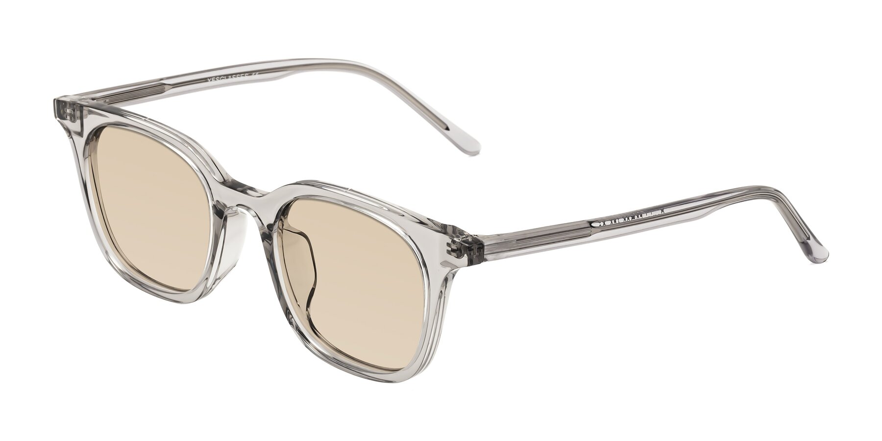 Angle of Gemini in Translucent Gray with Light Brown Tinted Lenses