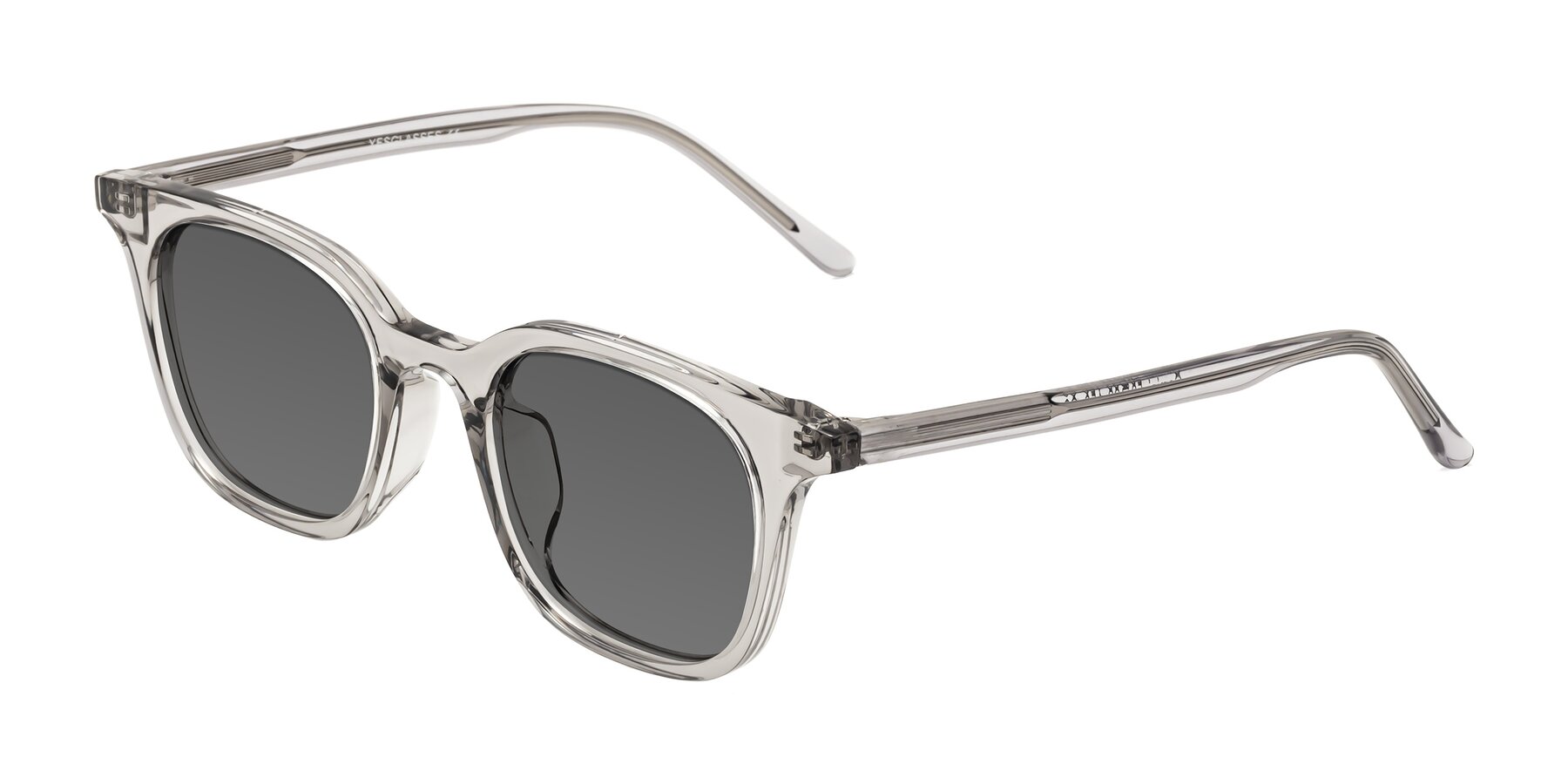 Angle of Gemini in Translucent Gray with Medium Gray Tinted Lenses
