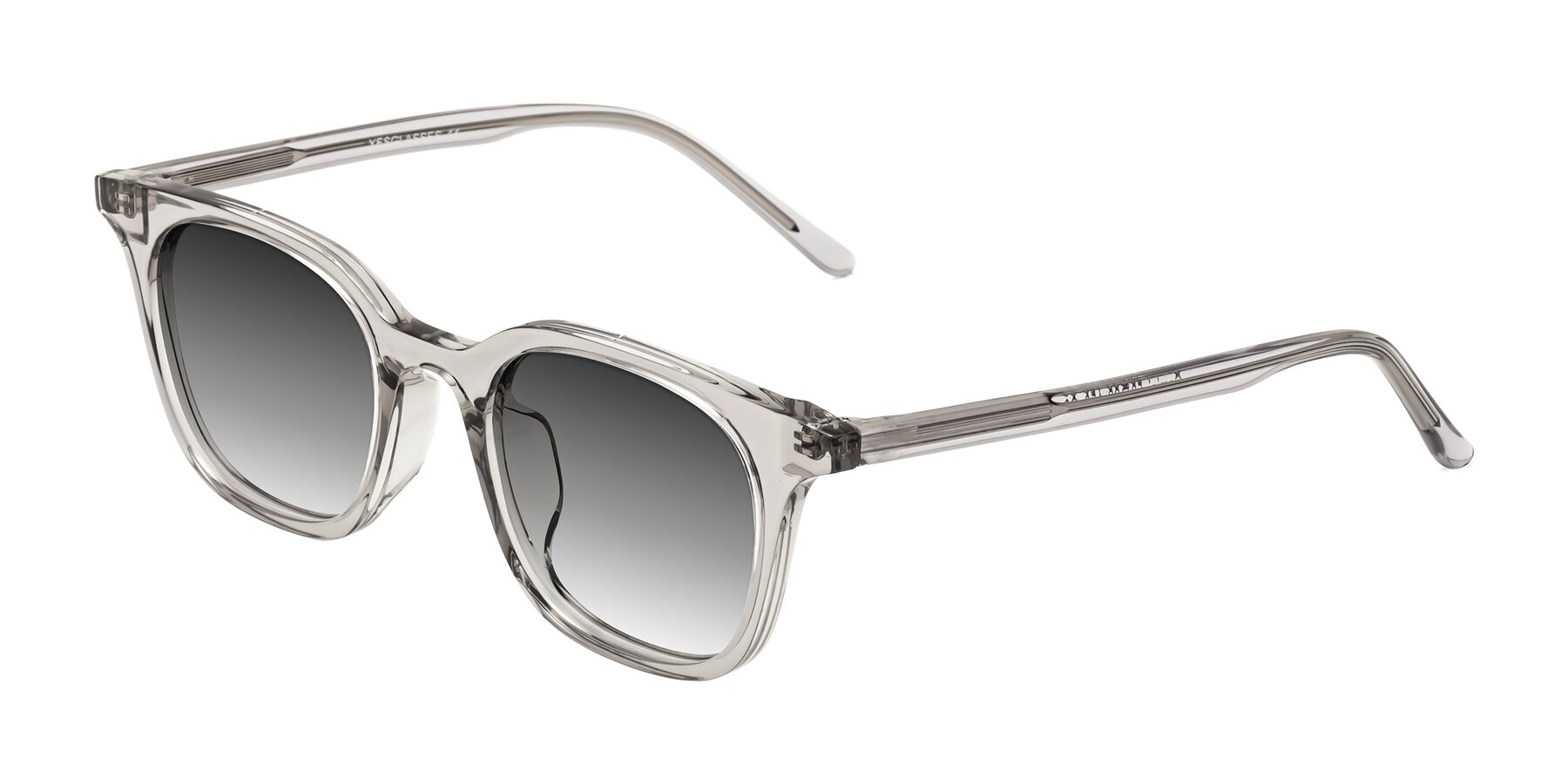 Angle of Gemini in Translucent Gray with Gray Gradient Lenses