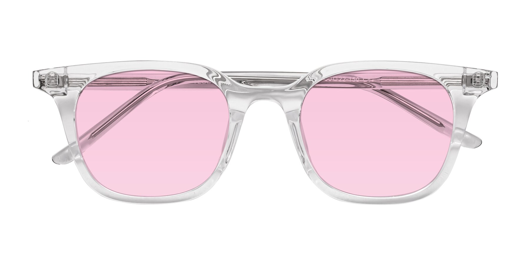 Folded Front of Gemini in Clear with Light Pink Tinted Lenses