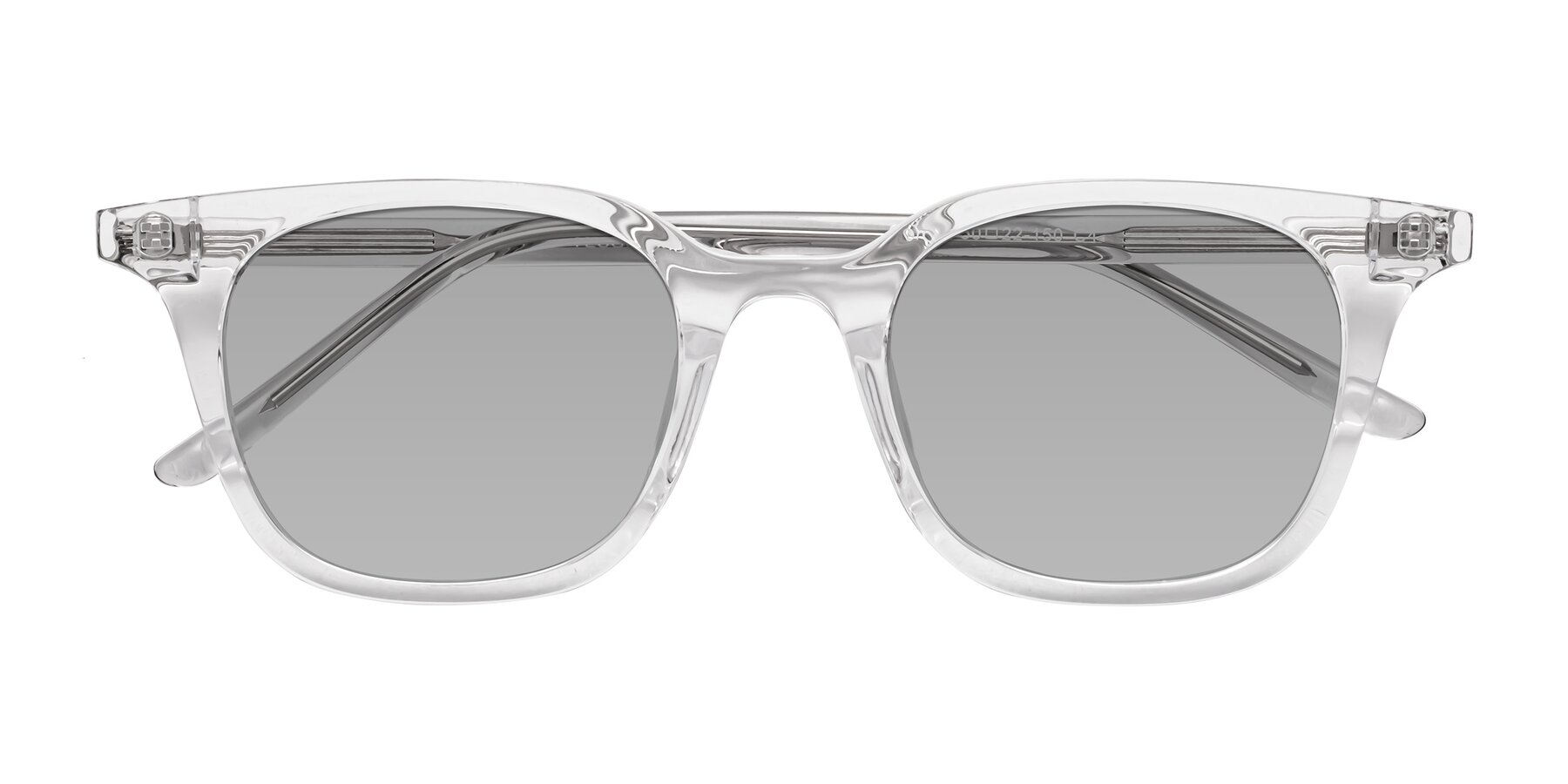 Folded Front of Gemini in Clear with Light Gray Tinted Lenses