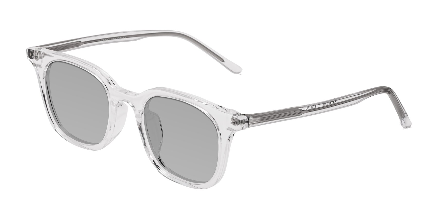 Angle of Gemini in Clear with Light Gray Tinted Lenses