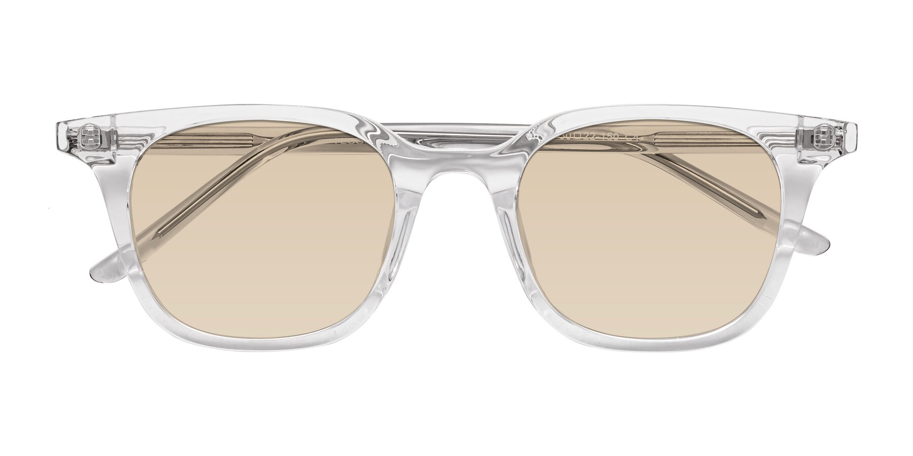 Folded Front of Gemini in Clear with Light Brown Tinted Lenses