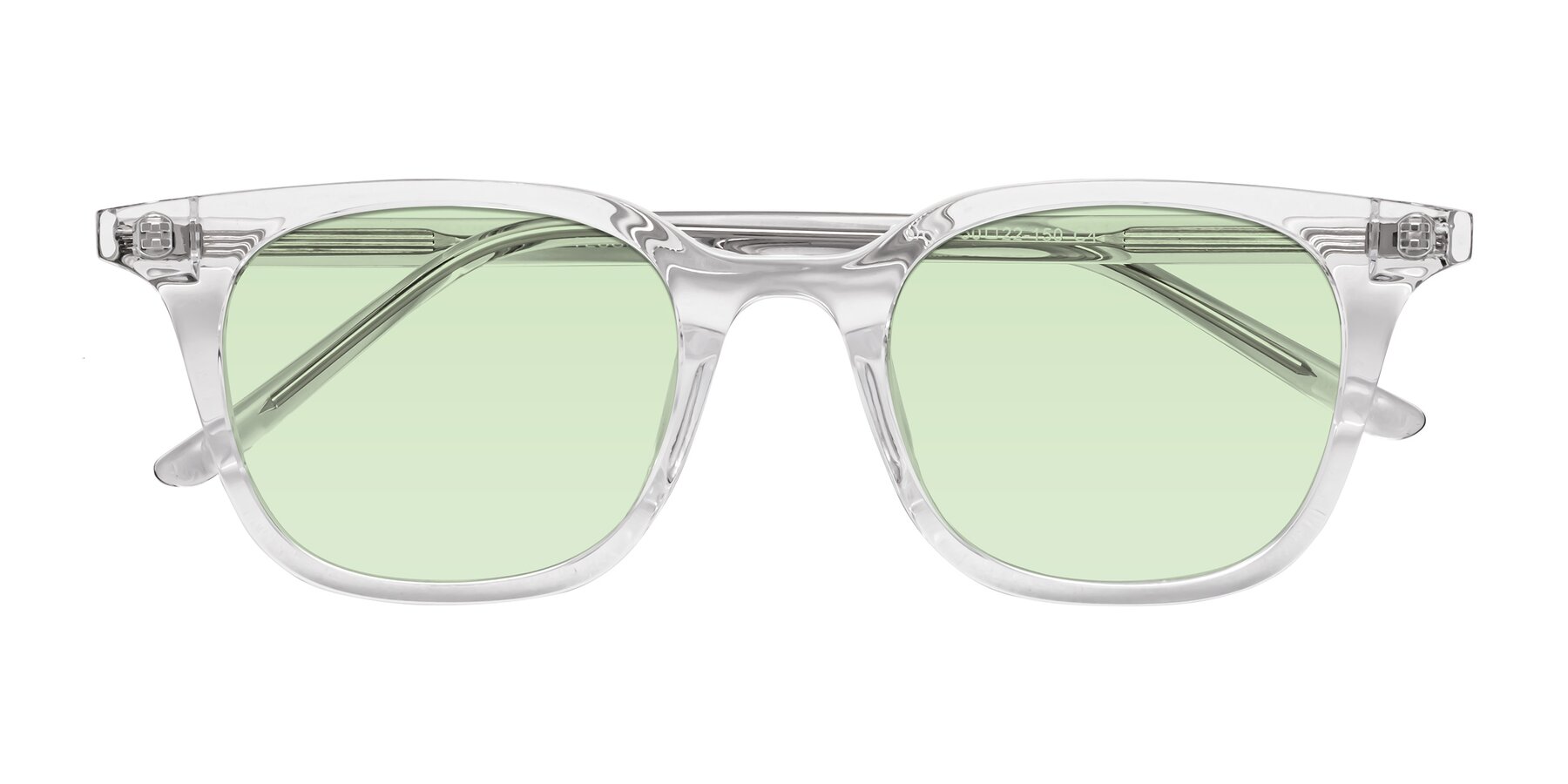 Folded Front of Gemini in Clear with Light Green Tinted Lenses