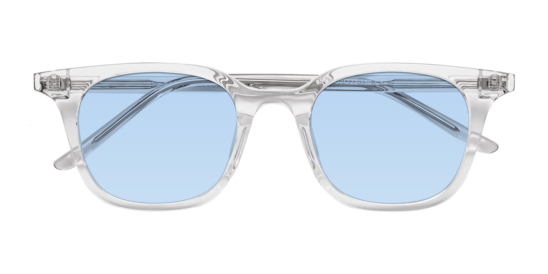 Folded Front of Gemini in Clear with Light Blue Tinted Lenses