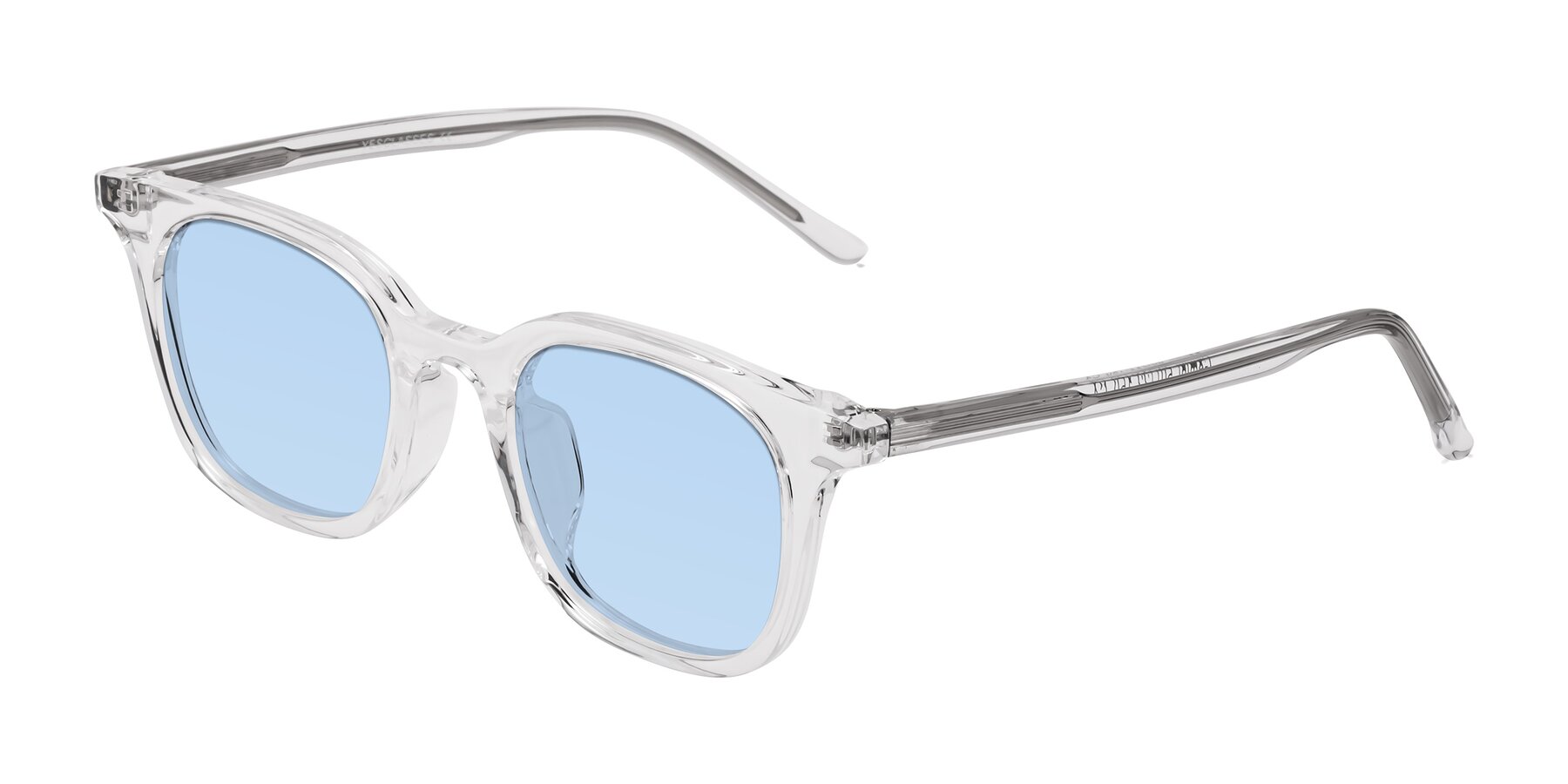 Angle of Gemini in Clear with Light Blue Tinted Lenses