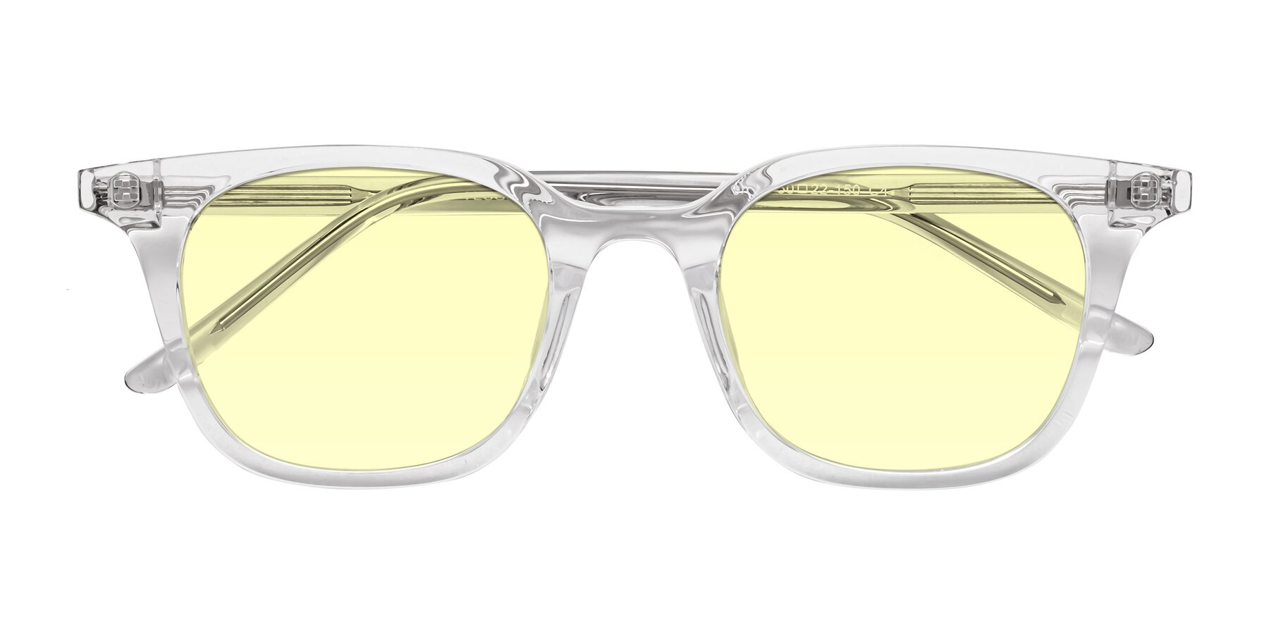 Folded Front of Gemini in Clear with Light Yellow Tinted Lenses