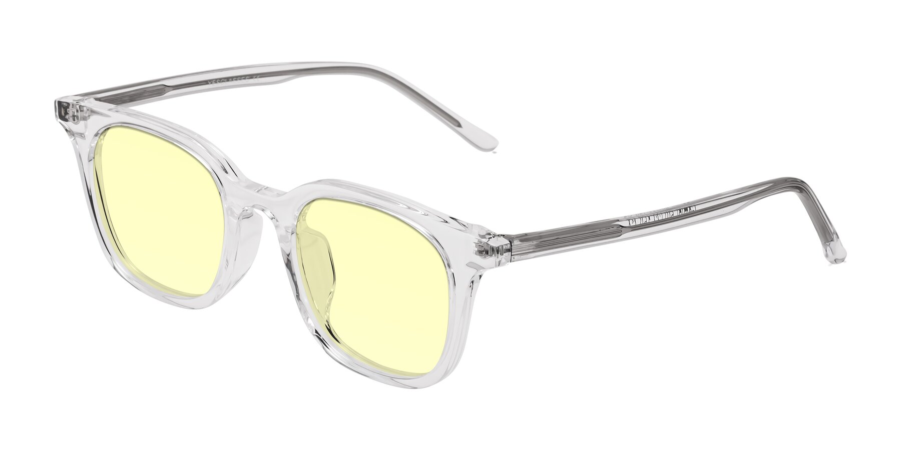 Angle of Gemini in Clear with Light Yellow Tinted Lenses