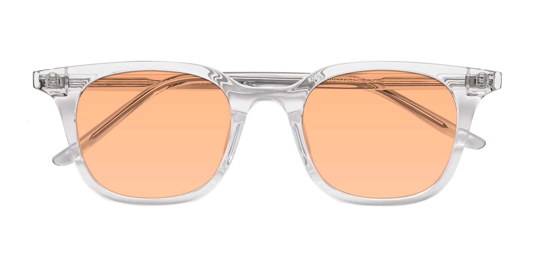 Folded Front of Gemini in Clear with Light Orange Tinted Lenses