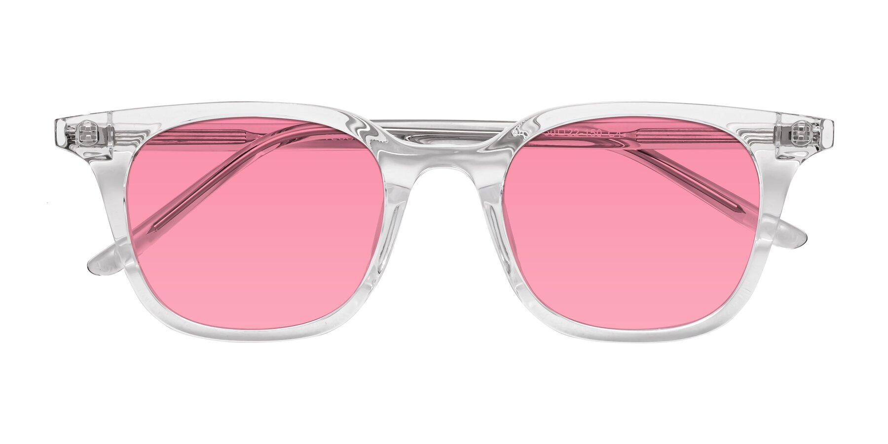 Folded Front of Gemini in Clear with Pink Tinted Lenses