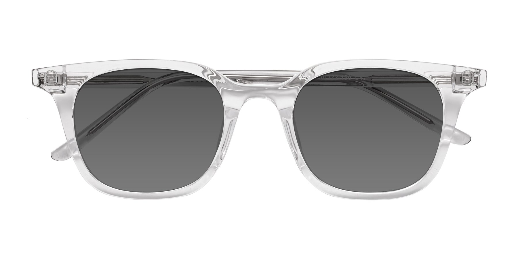 Folded Front of Gemini in Clear with Medium Gray Tinted Lenses