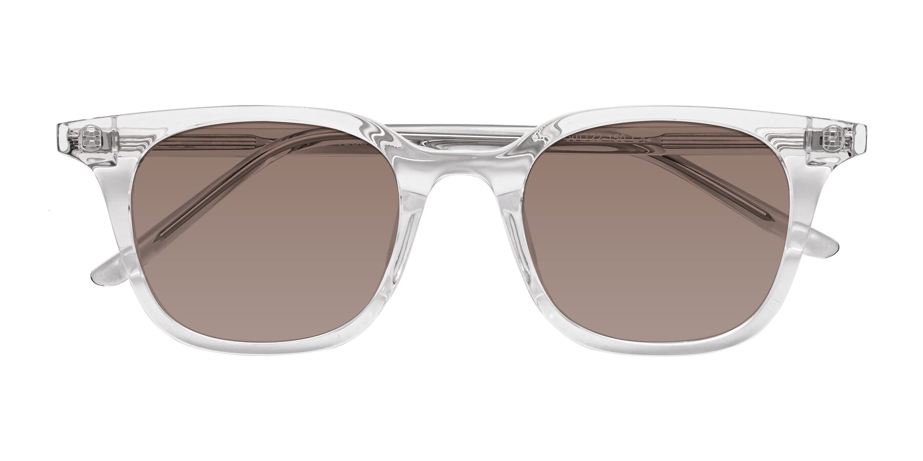 Folded Front of Gemini in Clear with Medium Brown Tinted Lenses