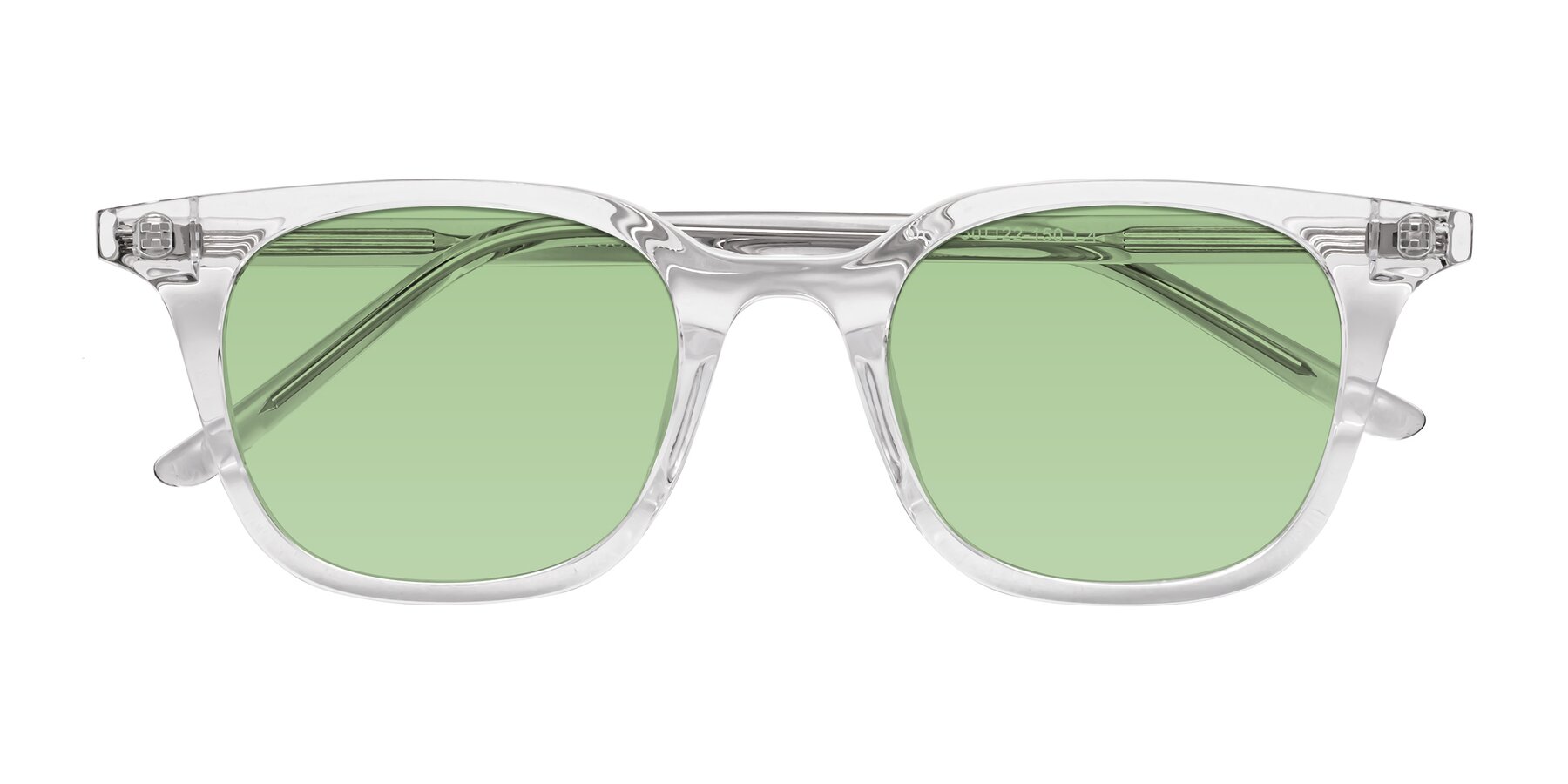 Folded Front of Gemini in Clear with Medium Green Tinted Lenses