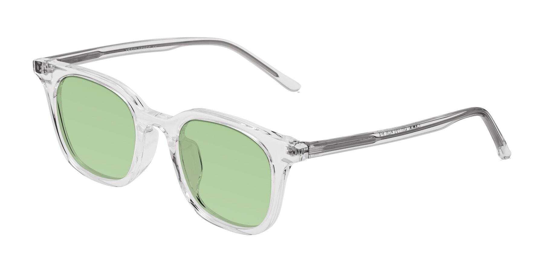 Angle of Gemini in Clear with Medium Green Tinted Lenses