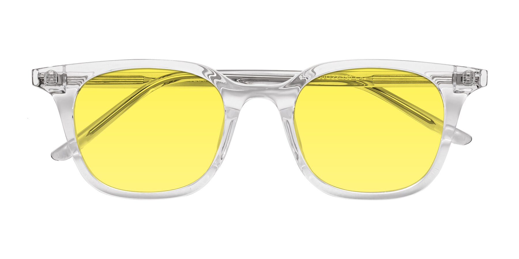 Folded Front of Gemini in Clear with Medium Yellow Tinted Lenses