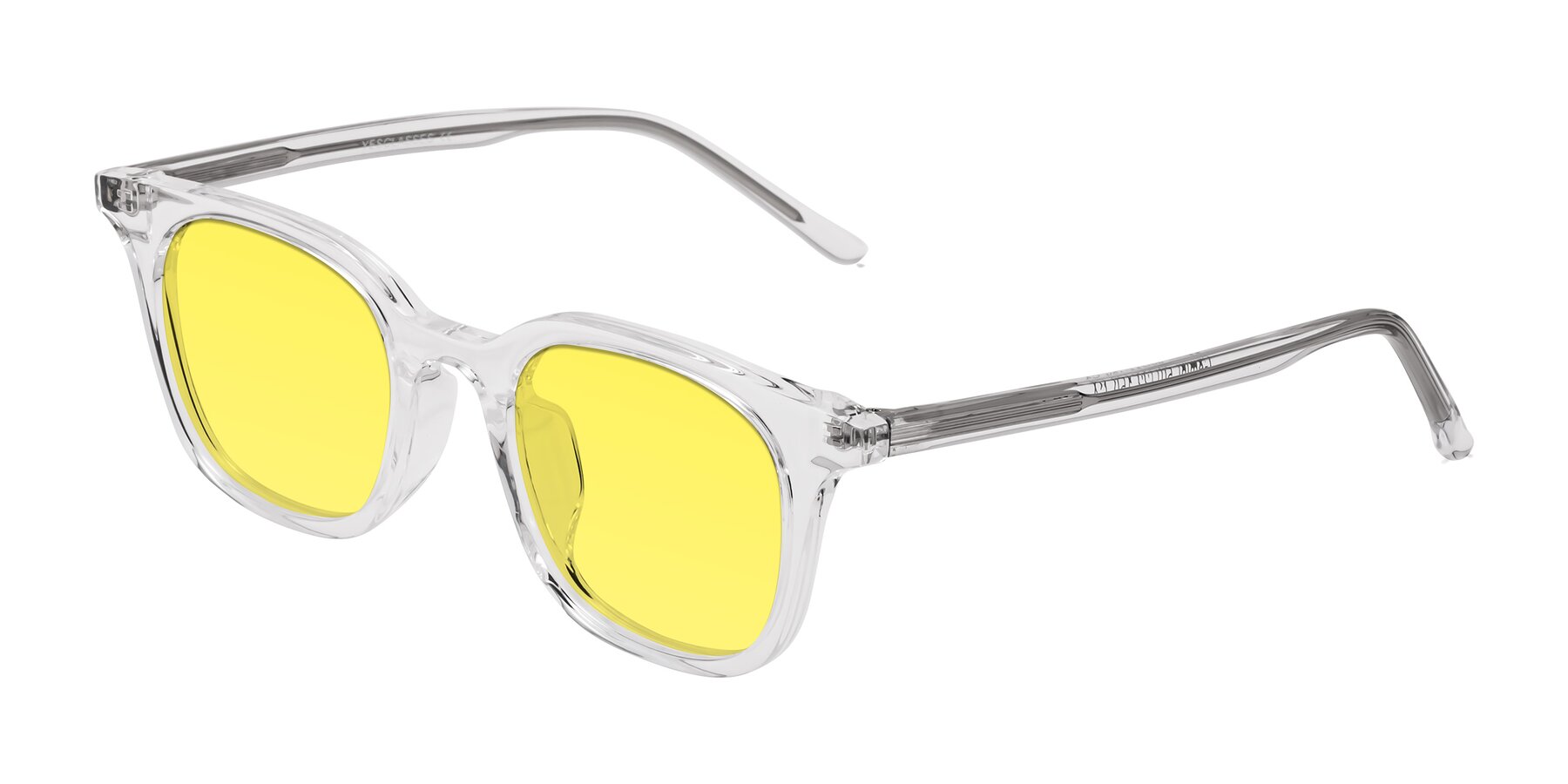 Angle of Gemini in Clear with Medium Yellow Tinted Lenses