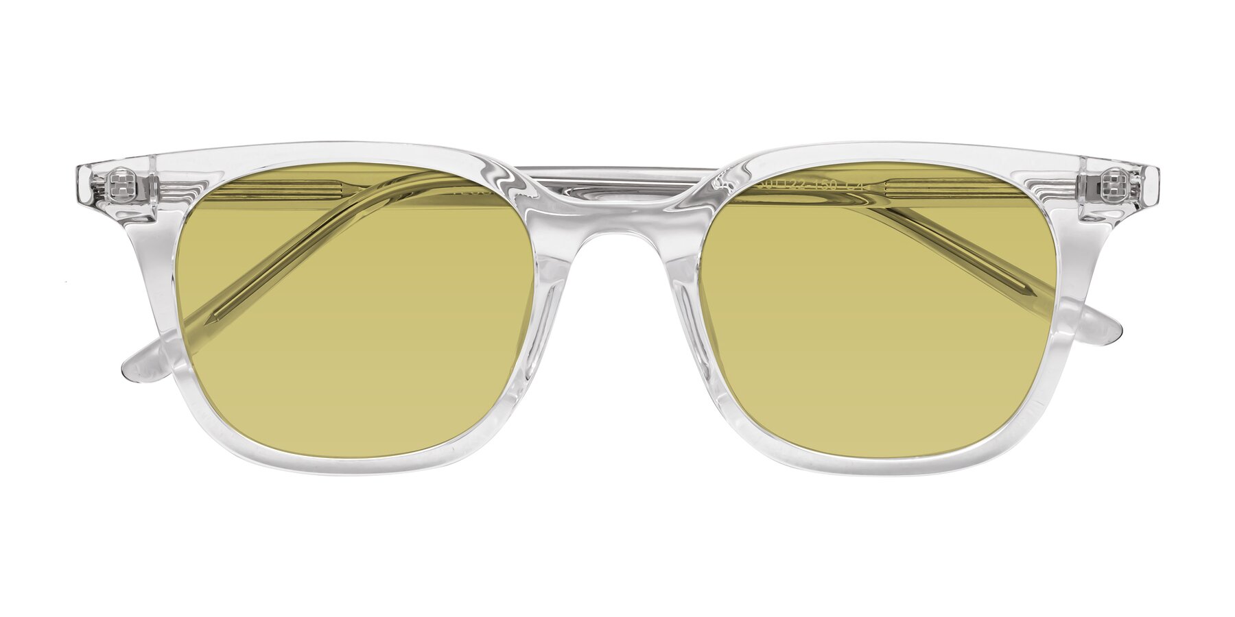 Folded Front of Gemini in Clear with Medium Champagne Tinted Lenses