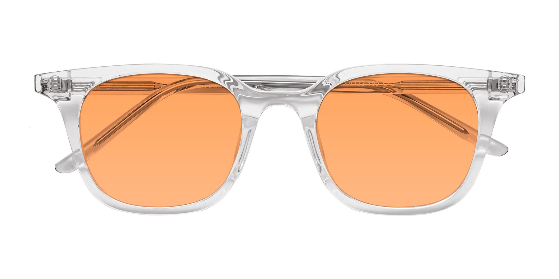 Folded Front of Gemini in Clear with Medium Orange Tinted Lenses